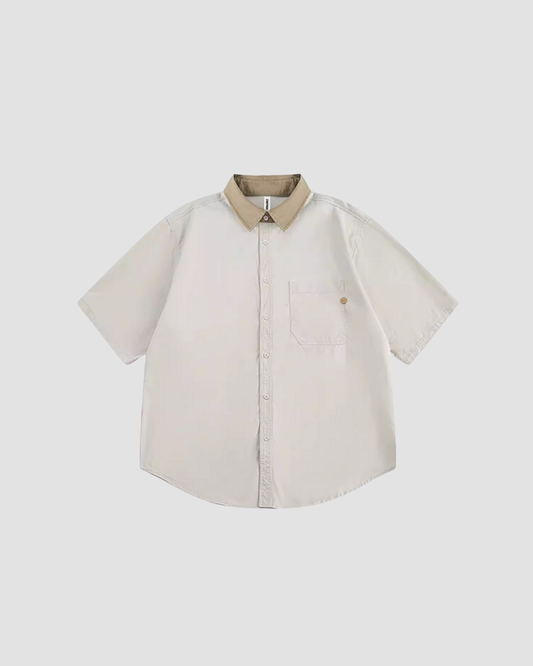 Contrast Collar Shirt